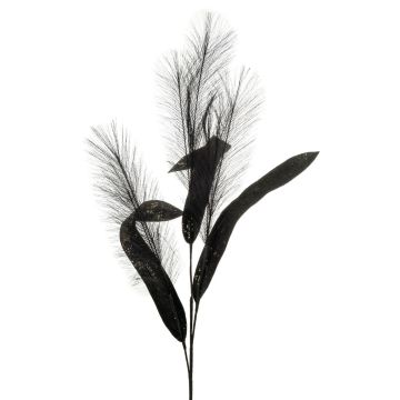 Plastová pěnová větvička rákosu ZIGOR s třpytkami, černá, 110cm Plastová pěnová větvička rákosu ZIGOR s třpytkami, černá, 110cm
