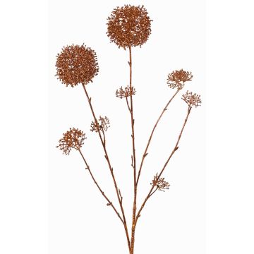 Umělá větev skimie LOBUS, měděná, 90cm, Ø4-8,5cm Umělá větev skimie LOBUS, měděná, 90cm, Ø4-8,5cm