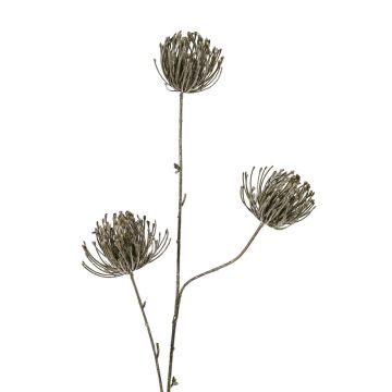 Umělý polštářek Protea KAPO s třpytkami, olivově zelený, 85cm, Ø8cm Umělý polštářek Protea KAPO s třpytkami, olivově zelený, 85cm, Ø8cm