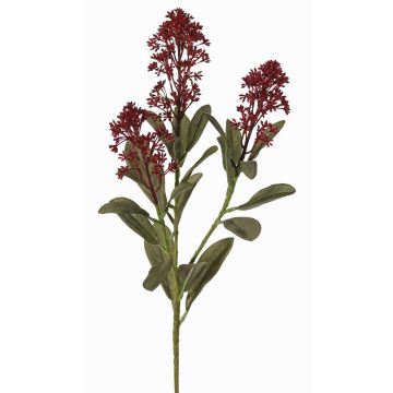 Textilní větev skimmia LAUSANA s květy, vínová, burgundský, 65cm, Ø7cm Textilní větev skimmia LAUSANA s květy, vínová, burgundský, 65cm, Ø7cm