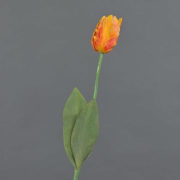 Umělá květina papoušek tulipán UAKARI, oranžovo-žlutá, 65cm, Ø6cm