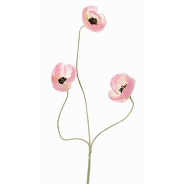 Umělá větev máku KINKA, růžovo-krémová, 50cm, Ø5cm