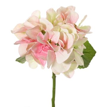 Plastová hortenzie CHIDORI, krémově růžová, 30cm, Ø13cm