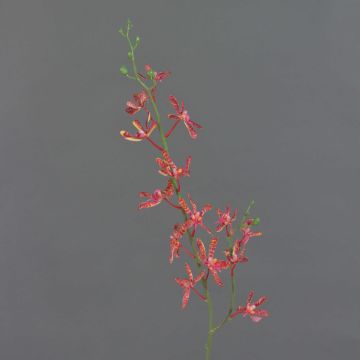 Umělá větev orchideje Cattleya TRASSA, červenooranžová, 80cm Umělá větev orchideje Cattleya TRASSA, červenooranžová, 80cm