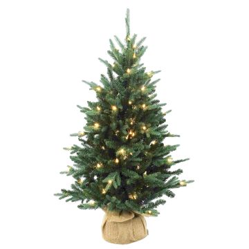 Umělý vánoční stromek HANKO, LED diody, jutový pytel, 120 cm, Ø 75 cm Umělý vánoční stromek HANKO, LED diody, jutový pytel, 120 cm, Ø 75 cm