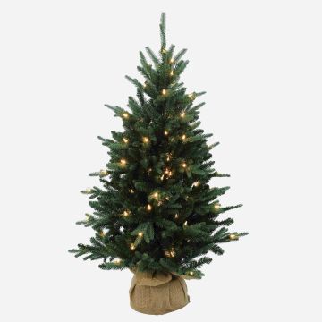 Umělý vánoční stromek HANKO, LED diody, jutový pytel, 90cm, Ø60cm Umělý vánoční stromek HANKO, LED diody, jutový pytel, 90cm, Ø60cm