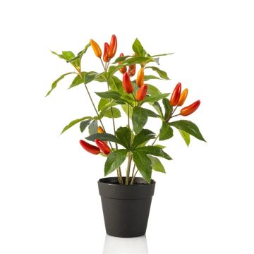 Umělá rostlina chilli KIRKI s plody, v dekorativním květináči, oranžovo-červená, 35 cm Umělá rostlina chilli KIRKI s plody, v dekorativním květináči, oranžovo-červená, 35 cm