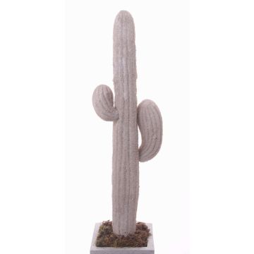 Umělý sukulent kaktus saguaro LUCIEN na zápichu, bílá, 80cm