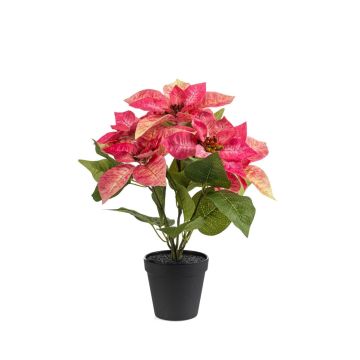 Umělá poinsettie GRULEN v dekorativním květináči, růžová, 40cm
