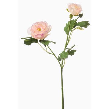 Dekorativní větev ranunculus FLORANCE, růžovo-lososová, 45cm