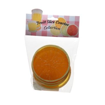 Dekorativní ovoce plátky pomeranče ANDOU, 4 kusy, oranžová, Ø7cm