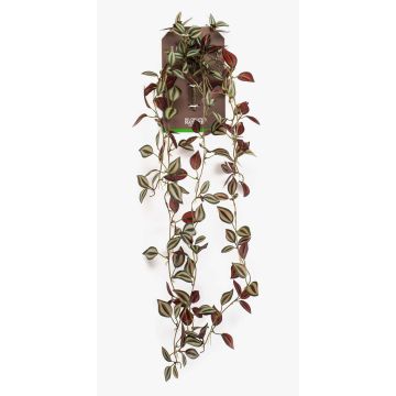 Umělá závěsná rostlina Tradescantia zebrina SAELFES na tyči, zeleno-vínově červená, 85cm Umělá závěsná rostlina Tradescantia zebrina SAELFES na tyči, zeleno-vínově červená, 85cm
