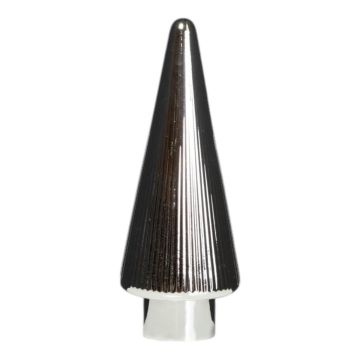 Dekorativní skleněný vánoční stromek RICON, metalický, stříbrný, 31,5 cm, Ø 11,5 cm Dekorativní skleněný vánoční stromek RICON, metalický, stříbrný, 31,5 cm, Ø 11,5 cm
