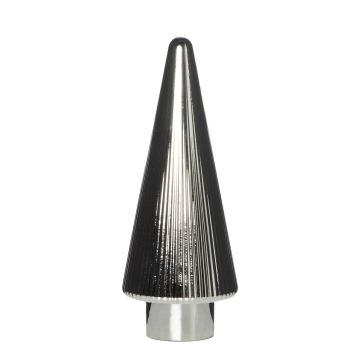 Dekorativní skleněný vánoční stromek RICON, metalický, stříbrný, 26 cm, Ø 9,5 cm Dekorativní skleněný vánoční stromek RICON, metalický, stříbrný, 26 cm, Ø 9,5 cm