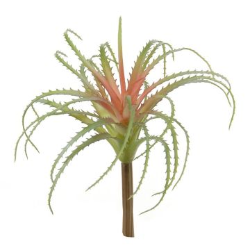 Umělý sukulent Tillandsia Stricta LUONG, zátka, zeleno-červená, 22cm