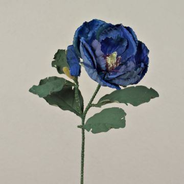 Umělý květ magnólie GARETHO, Eco Collection, královsky modrá, 70cm, Ø10cm