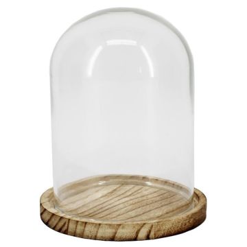 Skleněná kopule DANILLA s mramorovaným dřevěným podstavcem, čirá, 14,5cm, Ø11,5cm Skleněná kopule DANILLA s mramorovaným dřevěným podstavcem, čirá, 14,5cm, Ø11,5cm