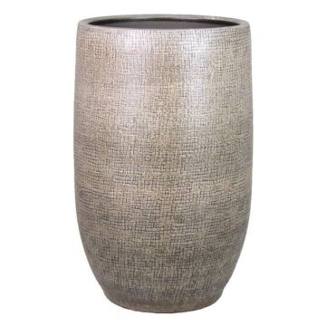 Keramická váza AGAPE s obilím, bílo-hnědá, 40cm, Ø26cm