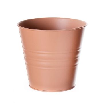 Kulatý květináč MICOLATO s rýhami, zinek, terakota, 12cm, Ø13,5cm Kulatý květináč MICOLATO s rýhami, zinek, terakota, 12cm, Ø13,5cm