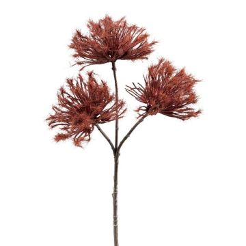 Umělá větev kulovitý bodlák TRELON, burgundská, 35cm Umělá větev kulovitý bodlák TRELON, burgundská, 35cm