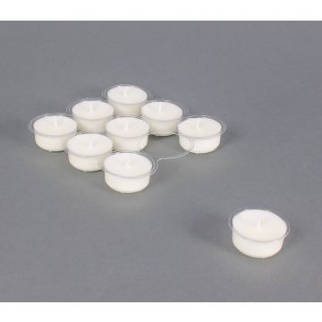 Čajové svíčky MISSI, 9 kusů, bílé, 1,8cm, Ø4cm, 5h Čajové svíčky MISSI, 9 kusů, bílé, 1,8cm, Ø4cm, 5h