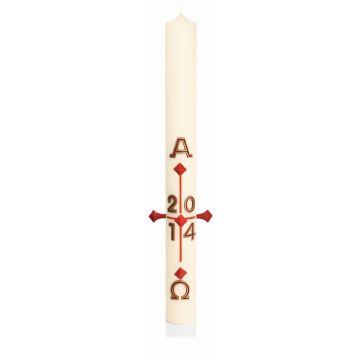 Velikonoční svíčka COLLEETTE, aktuální sezóna, zdobená, barva slonová kost, 80cm, Ø8cm - vyrobeno v Německu Velikonoční svíčka COLLEETTE, aktuální sezóna, zdobená, barva slonová kost, 80cm, Ø8cm - vyrobeno v Německu