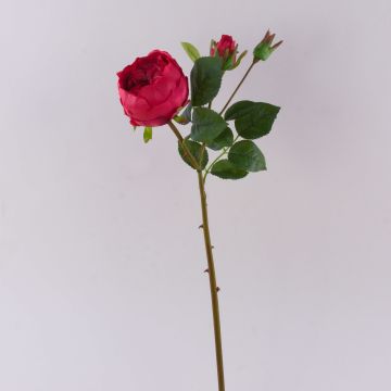 Umělá růže stolistá MIRETTA, červená, 60cm, Ø3-9cm
