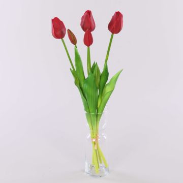 Umělá kytice tulipánů LONA, červená, 45cm, Ø15cm Umělá kytice tulipánů LONA, červená, 45cm, Ø15cm