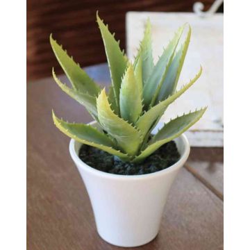 Umělá aloe vera ROSALINA v keramickém květináči, zelená, 21cm