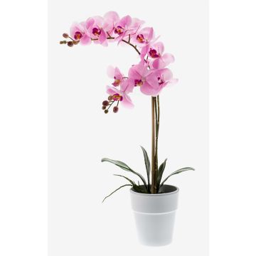 Umělá orchidej phalaenopsis CANDIDA v keramickém květináči, růžová, 65cm