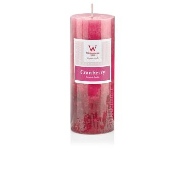 Vonná svíčka ASTRID, Cool Cranberry, růžová, 13 cm, Ø 6,8 cm, 60 h