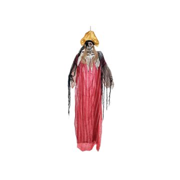 Halloweenská kostra pirátského kapitána LUIS, mluvící, LED, 170cm