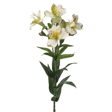 Umělá alstromérie AUBERTA, zeleno-bílá, bílo-zeleno-červená, 75cm, Ø6cm