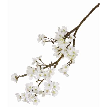 Umělá větvička jabloně LINDJA, s květy, bílá, 105cm