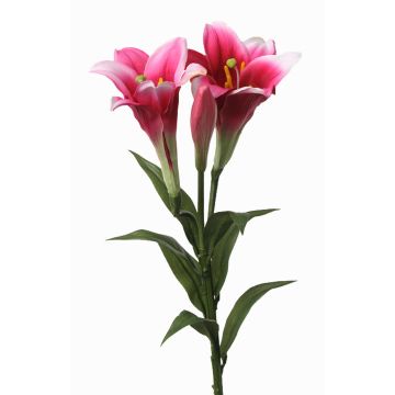Umělá květina lilie dlouhokvětá ERISA, fuchsiová, 75cm, Ø8-11cm