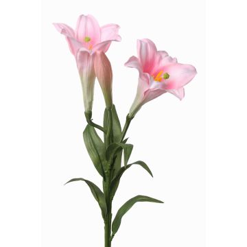Umělá květina lilie dlouhokvětá ERISA, růžová, 75cm, Ø8-11cm