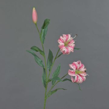 Umělá lilie tygrovaná DANBI, tmavě růžová, 85cm, Ø9cm