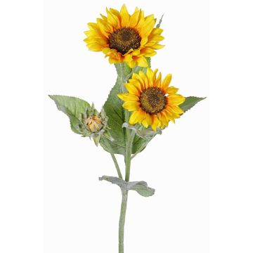 Textilní květina slunečnice LUPATA, žlutá, 90cm, Ø11-14cm
