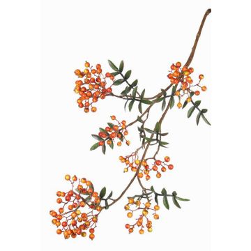 Umělá větvička jeřábu CERRY, s bobulemi, oranžová, 110cm Umělá větvička jeřábu CERRY, s bobulemi, oranžová, 110cm