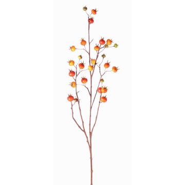 Umělá větev divoké růže GERDA, oranžová, 110cm Umělá větev divoké růže GERDA, oranžová, 110cm