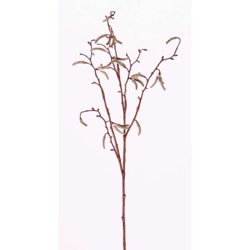 Umělá větvička břízy NANTE, s květy, hnědá, 65cm, Ø0,5cm