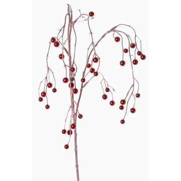 Plastová větev pámelníku PASKO, s bobulemi, červená, 120cm Plastová větev pámelníku PASKO, s bobulemi, červená, 120cm