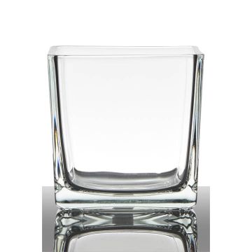 Květináč ze skla KIM EARTH, čirý, 14x14x14cm Květináč ze skla KIM EARTH, čirý, 14x14x14cm