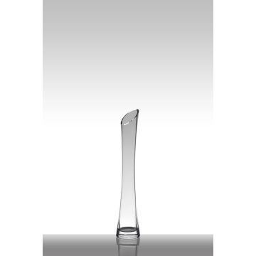 Úzká váza ze skla PATTY EARTH, průhledná, 35cm, Ø7cm