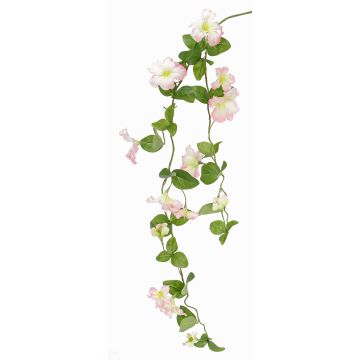 Plastová větev petúnie MARTHE, růžovo-zelená, 130cm, Ø4-9cm