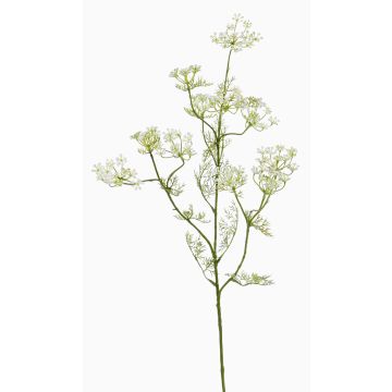 Umělá koprová větvička WINCENT, bílo-zelená, 80cm, Ø5-7cm