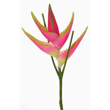 Umělý květ helikonie TOMKE, fuchsiovo-zelený, 80cm, Ø18cm