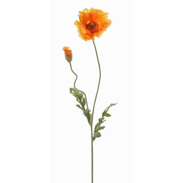 Textilní mák LIENTJE, oranžový, 65cm, Ø10cm Textilní mák LIENTJE, oranžový, 65cm, Ø10cm