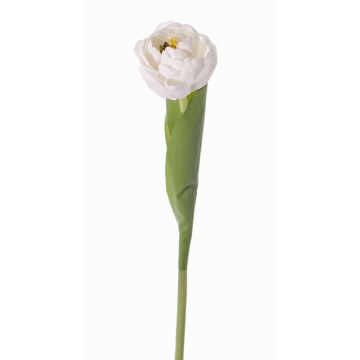 Umělý tulipán ROMANA, bílý, 45cm, Ø6cm