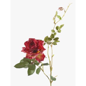 Textilní květinová růžová ratolest BEATA, růžová, 75cm